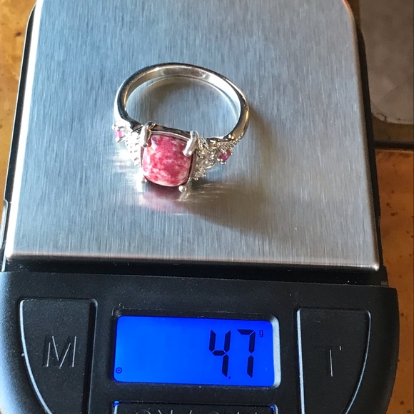 Norwegian Thulite Ruby Sterling Silver Size 10 Ring - Picture 7 of 8
